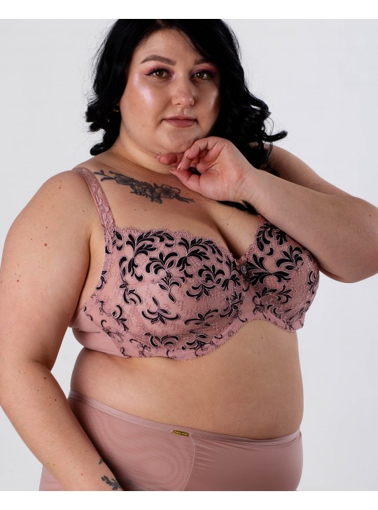 Бюстгальтер з вишивкою Lanny mode 11294 капучіно 11294-5