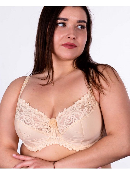 Бюстгальтер з мереживною спинкою Lanny mode 11340 бежевий 11340-7