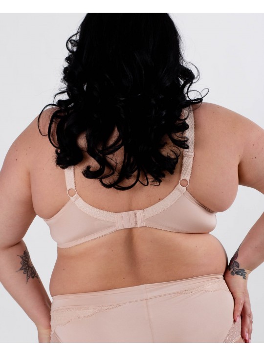 Бюстгальтер з мереживом та вишивкою Lanny mode 11347 бежевий 11347-1