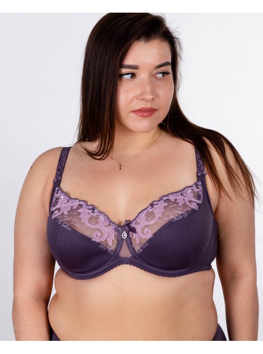 Бюстгальтер з вишивкою Lanny mode 11528 мокко 11528-6