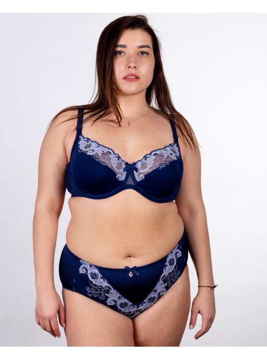 Бюстгальтер з вишивкою Lanny mode 11528 синій 11528-5
