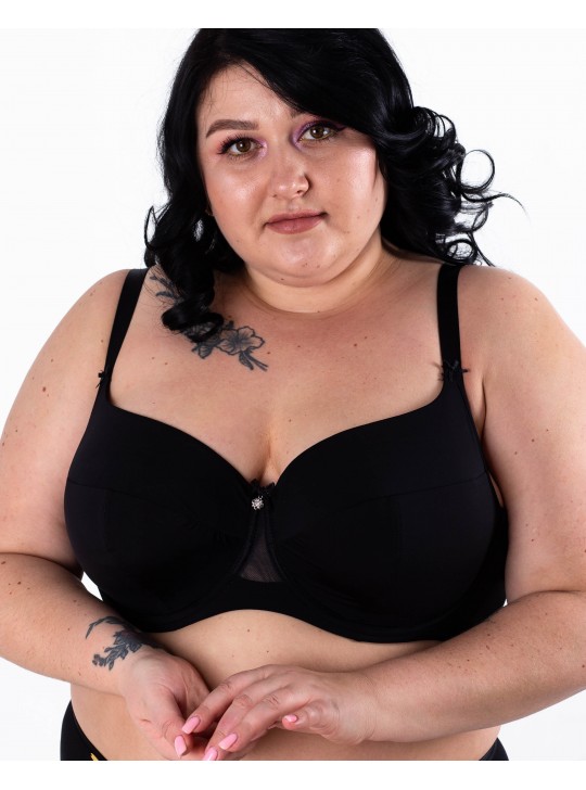 Бюстгальтер гладка чашка на тонкому поролоні Lanny mode  11555 чорний 11555-2