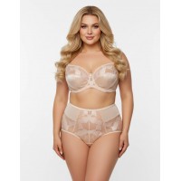 Бюстгальтер Lanny mode атласний з вишивкою 11599 бежевий 11599-6