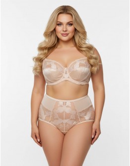Бюстгальтер Lanny mode атласний з вишивкою 11599 бежевий 11599-6