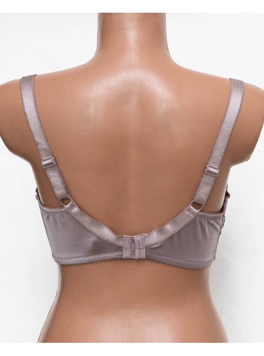 Бюстгальтер Lanny mode атласний з вишивкою 11599 капучіно 11599-4