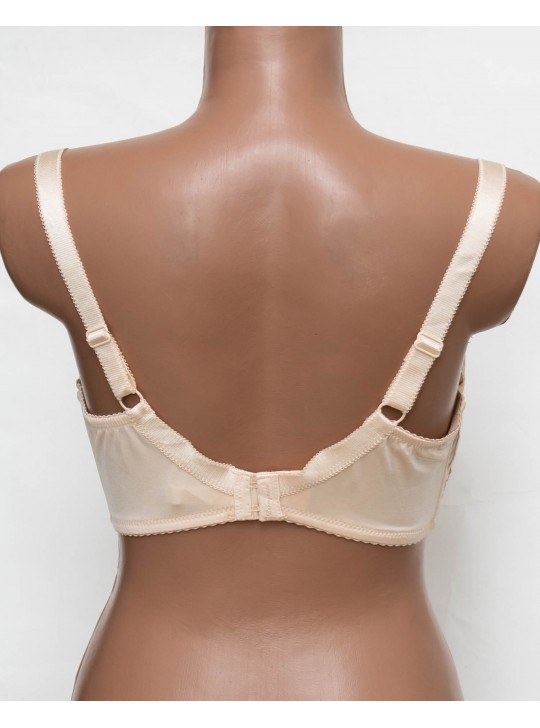 Бюстгальтер Lanny mode атласний з вишивкою 11599 бежевий 11599-6