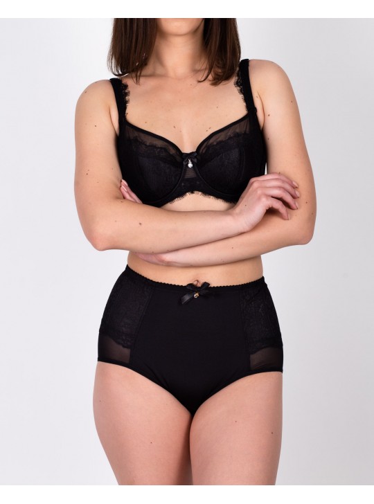 Бюстгальтер мереживний м'яка чашка на тонкому поролоні Lanny mode 11828 чорний 11828-1