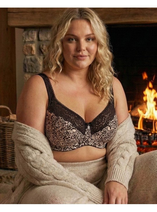 Бюстгальтер бавовняний з м'якою чашкою Lanny mode 11848 коричневий 11848-3