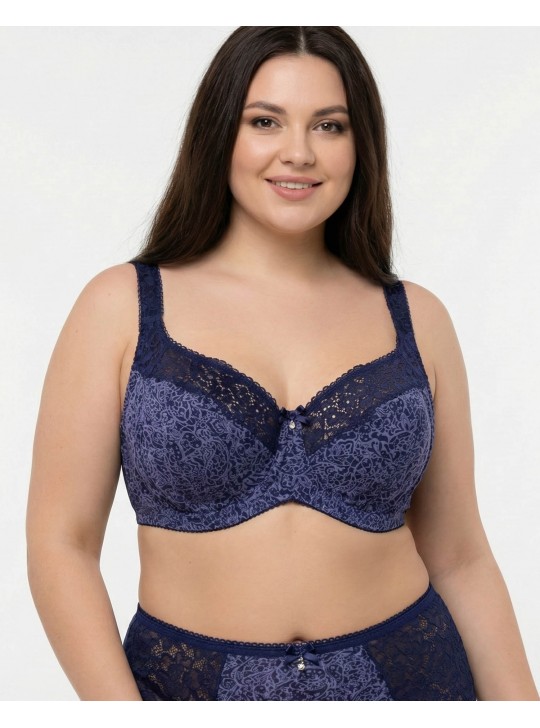 Бюстгальтер бавовняний з м'якою чашкою Lanny mode 11848 синій 11848-2