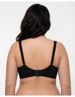 Бюстгальтер бавовняний з м'якою чашкою Lanny mode 11848 чорний з білим 11848-4