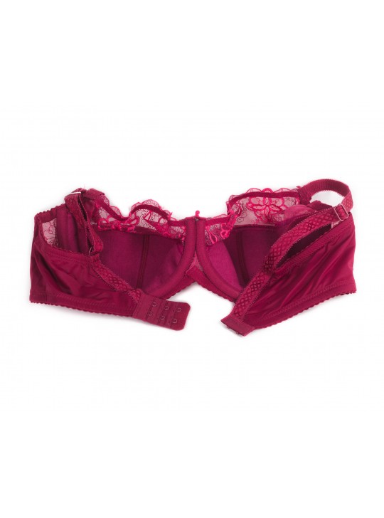 Бюстгальтер м'яка чашка з вишивкою Lanny mode 12839 бордовий 12839-3