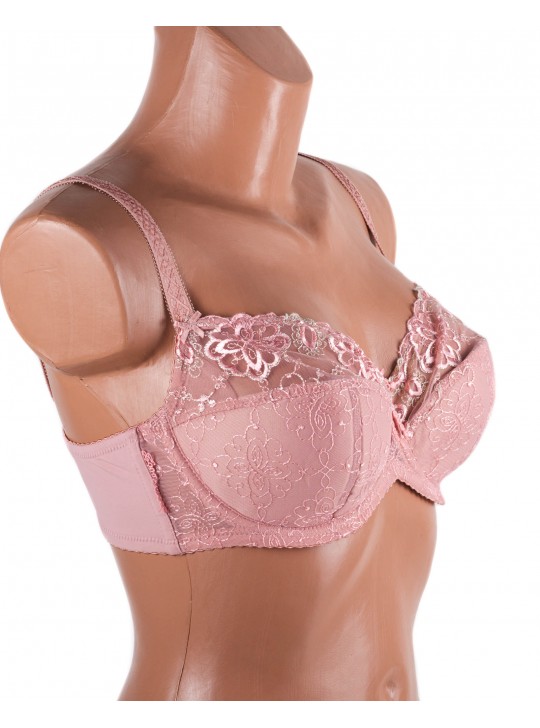 Бюстгальтер м'яка чашка з вишивкою Lanny mode 12839 пудра 12839-7