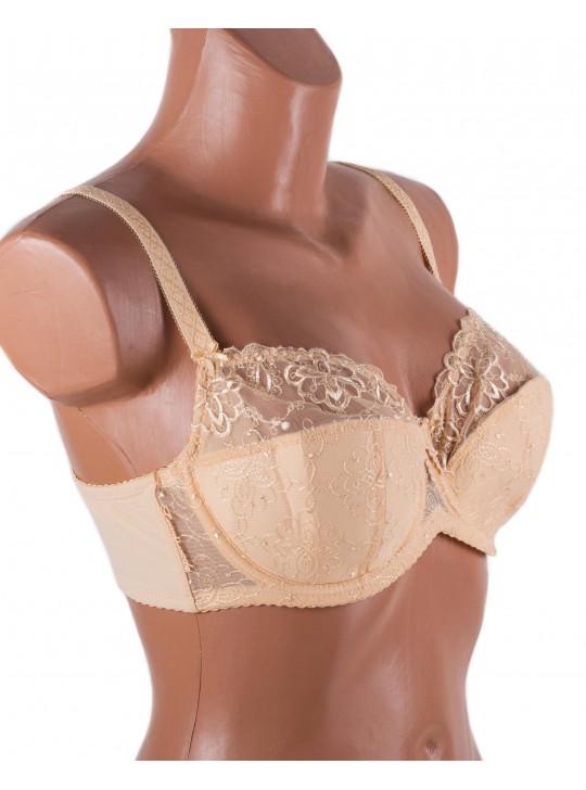 Бюстгальтер м'яка чашка з вишивкою Lanny mode 12839 бежевий 12839-1