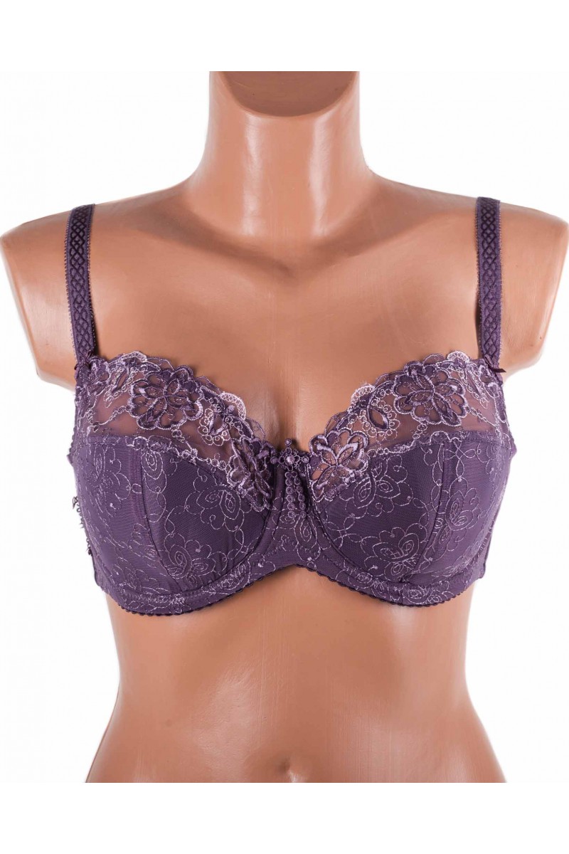Бюстгальтер м'яка чашка з вишивкою Lanny mode 12839 фіолетовий 12839-2