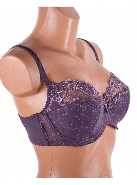 Бюстгальтер м'яка чашка з вишивкою Lanny mode 12839 фіолетовий 12839-2