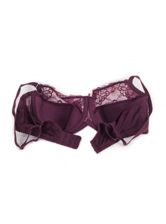 Бюстгальтер м'яка чашка з вишивкою Lanny mode 12839 марсала 12839-6