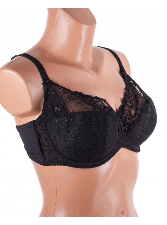 Бюстгальтер м'яка чашка з вишивкою Lanny mode 12839 чорний 12839-4