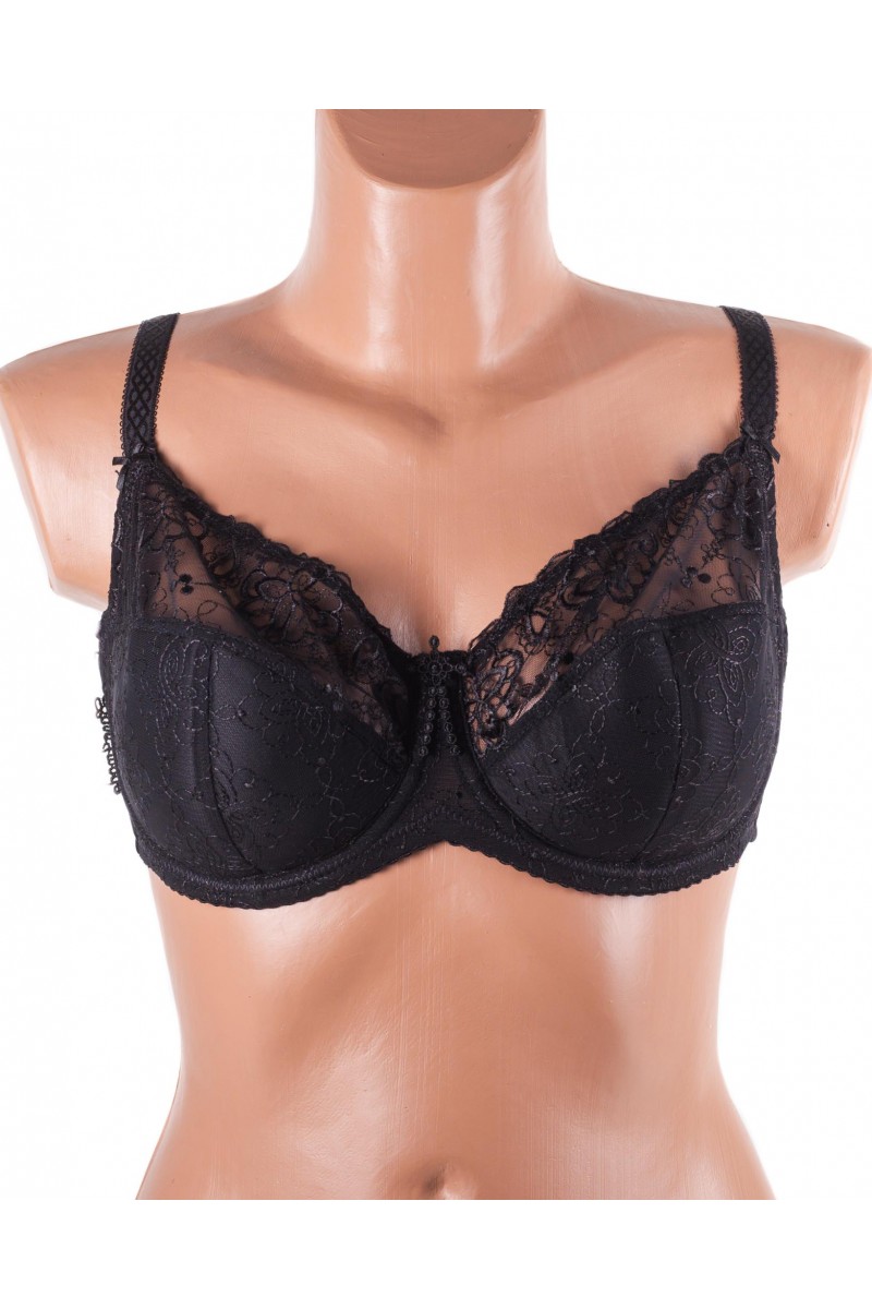 Бюстгальтер м'яка чашка з вишивкою Lanny mode 12839 чорний 12839-4