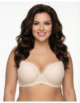 Бюстгальтер гладка чашка з мереживом поролон Milasi 1422 бежевий 5588-1