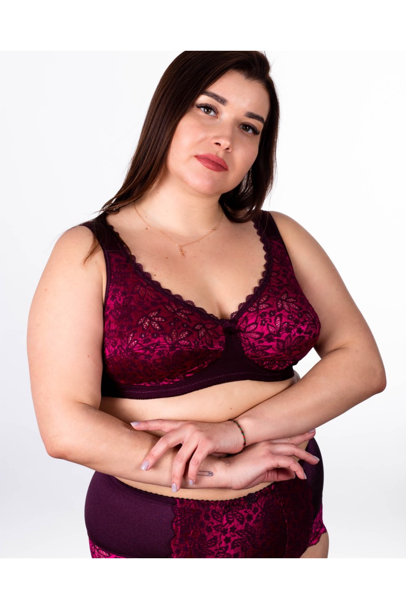 Бюстгальтер без кісточок Sofelinna 11248 марсала K5255-2