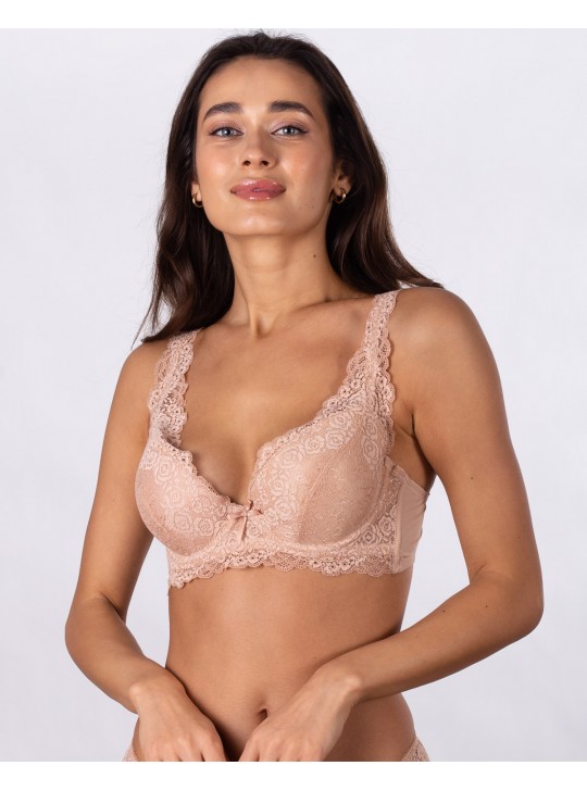 Бюстгальтер мереживна формова чашка Velencosa 833 капучино 5470-4