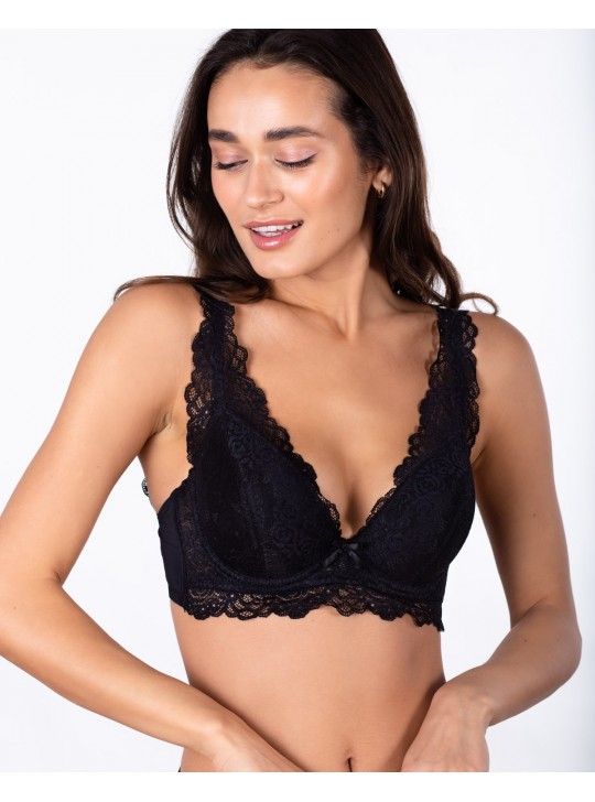Бюстгальтер мережива формова чашка Velencosa 833 чорний 5470-1