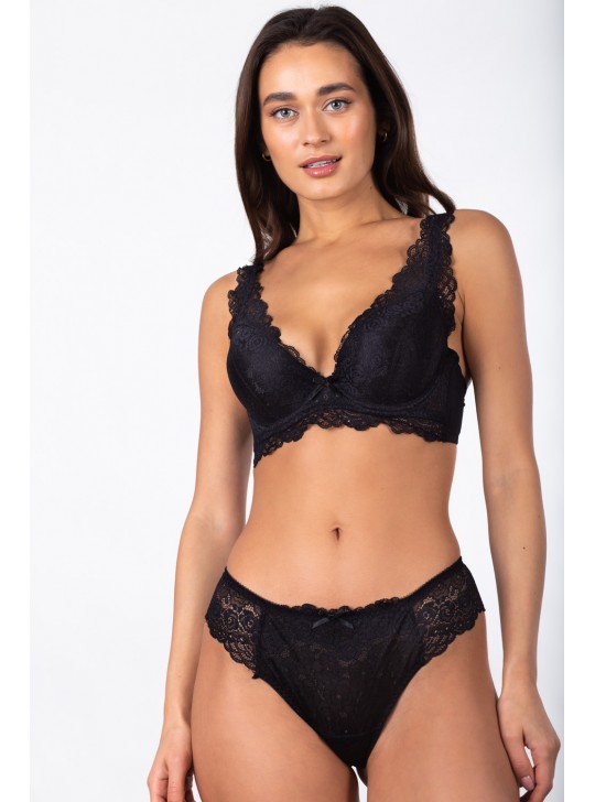 Бюстгальтер мережива формова чашка Velencosa 833 чорний 5470-1