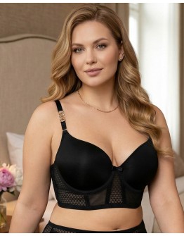 Бюстгальтер гладка чашка на тонкому поролоні Weiyesi 2228 чорний 5597-1