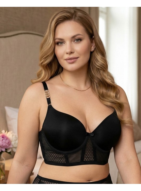 Бюстгальтер гладка чашка на тонкому поролоні Weiyesi 2228 чорний 5597-1