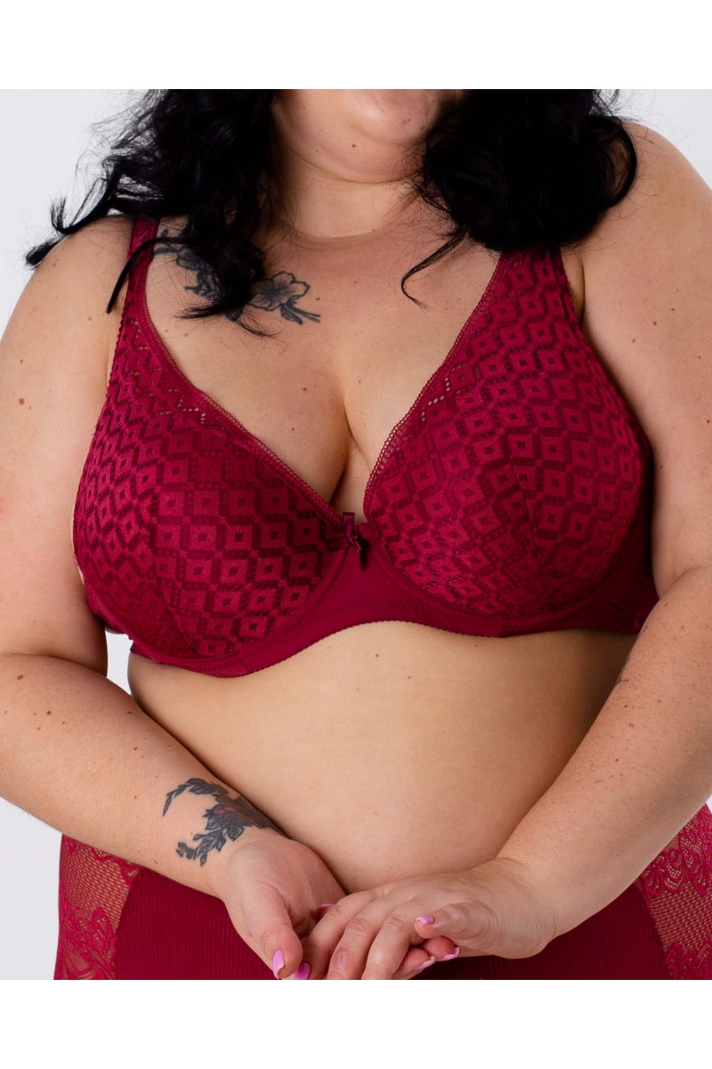Бюстгальтер поролон  Weiyesi 8358  бордовий 5511-1