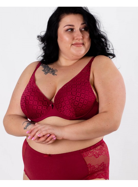 Бюстгальтер поролон  Weiyesi 8358  бордовий 5511-1