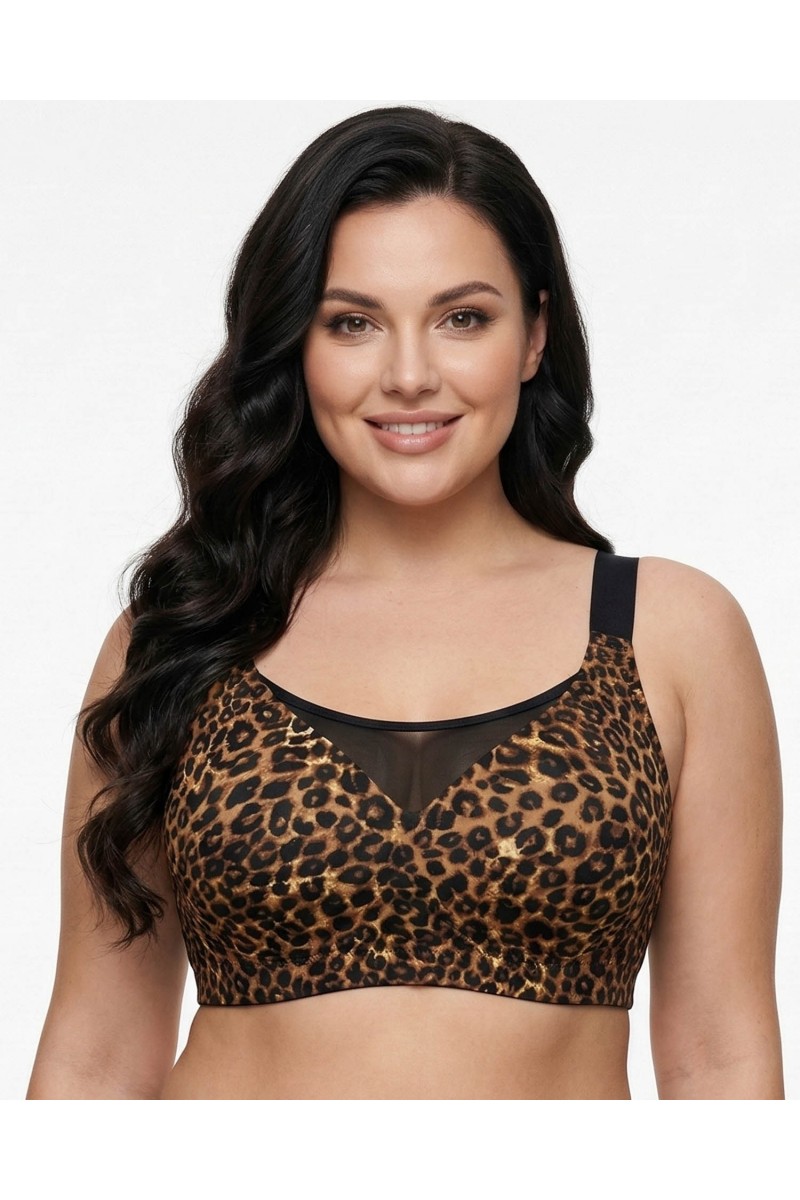Безшовний бюстгальтер без кісточок Wiwi 3822 леопард 5590-1