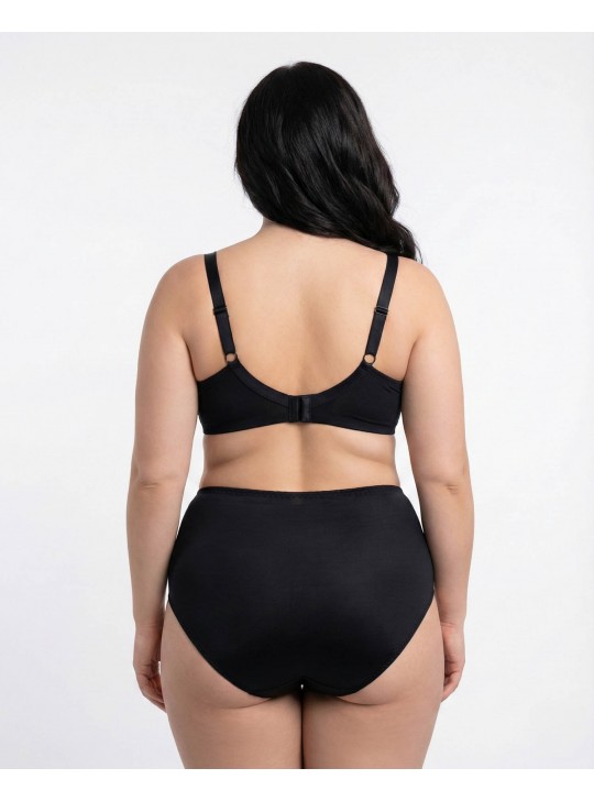 Бюстгальтер Wiwi атласний з сіткою та вишивкою 80012 чорний 5589-4 Бюстгальтер Wiwi атласний з сіткою та вишивкою 80012 чорний 5589-4