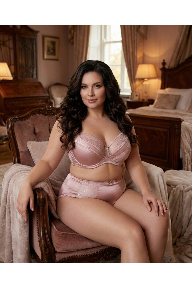 Бюстгальтер Wiwi атласний з сіткою та вишивкою 80012 пудра 5589-1 Бюстгальтер Wiwi атласний з сіткою та вишивкою 80012 пудра 5589-1