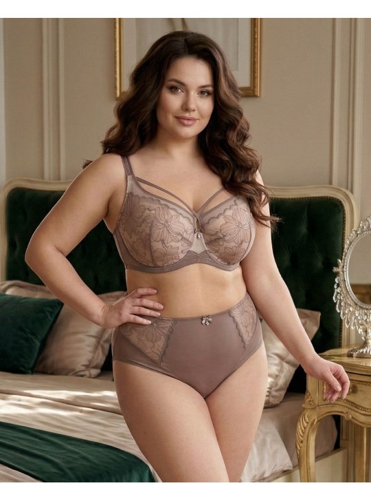 Бюстгальтер мереживний на тонкому ущільнювачі Wiwi 80013 пудра 5595-1