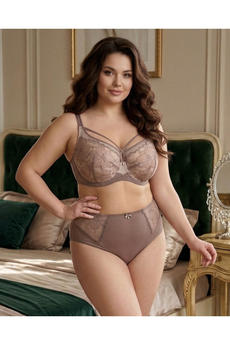 Бюстгальтер мереживний на тонкому ущільнювачі Wiwi 80013 пудра 5595-1