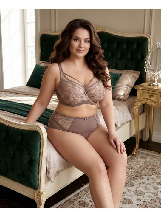 Бюстгальтер мереживний на тонкому ущільнювачі Wiwi 80013 пудра 5595-1