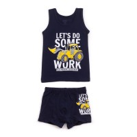Комплект для хлопчика маєчка з трусиками Екскаватор ÖTS 7634 синій 2016-1