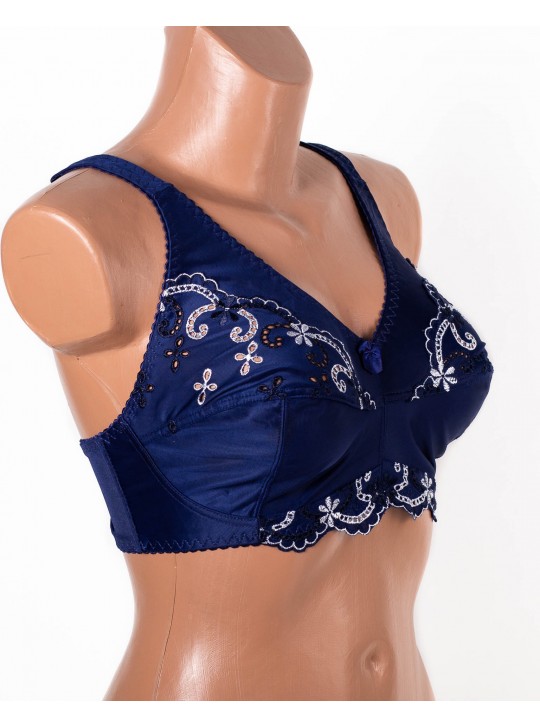 Бюстгальтер з вишивкою без кісточок Jeiccina 2669 синій 5258-3