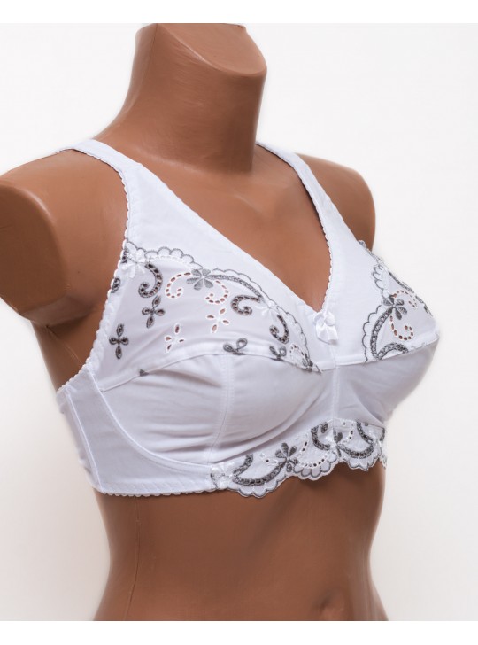Бюстгальтер з вишивкою без кісточок Jeiccina 2669 білий K5258-1