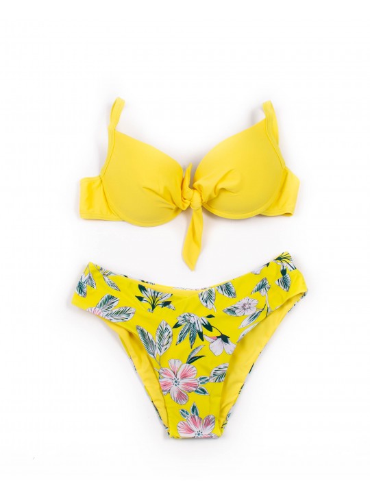 Купальник роздільний з пуш апом Polovi 1070 жовтий 1027-1