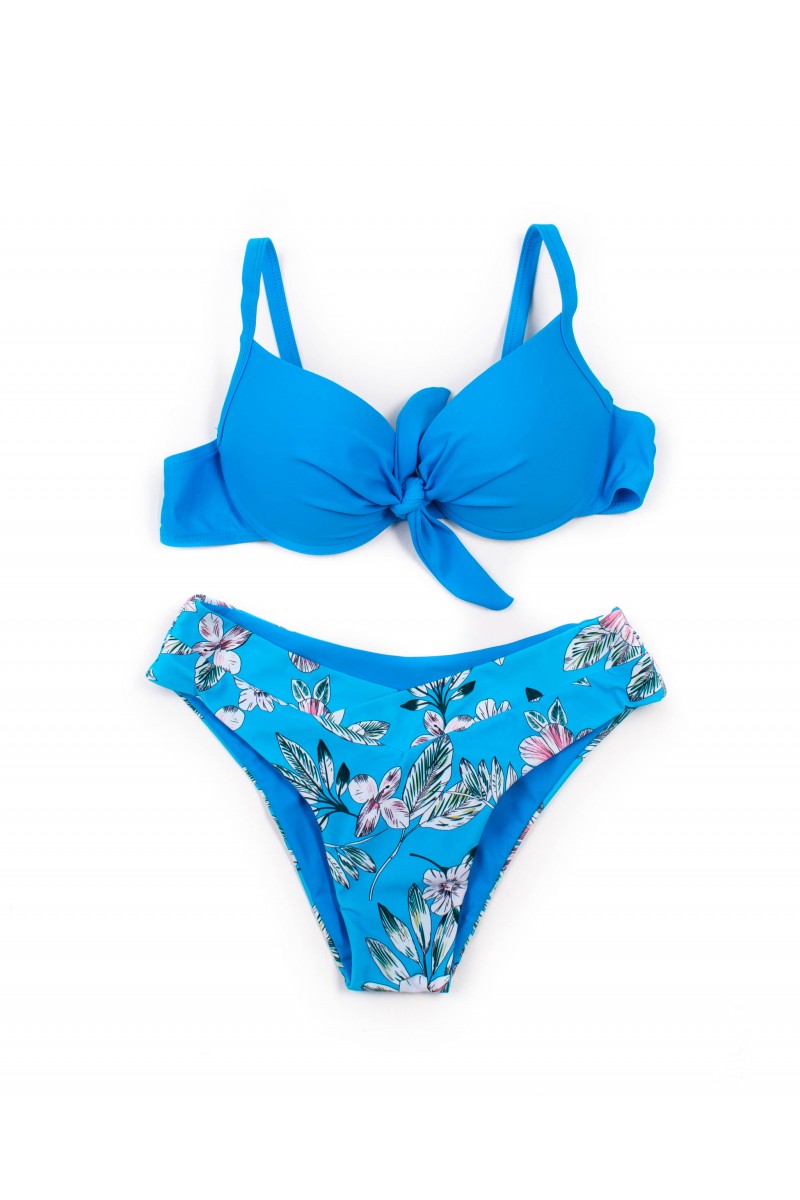 Купальник роздільний з пуш апом Polovi 1070 блакитний 1027-2