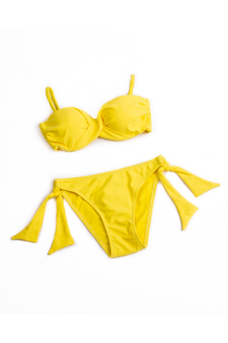 Купальник роздільний з пуш апом Teres 2028 жовтий 1053-1