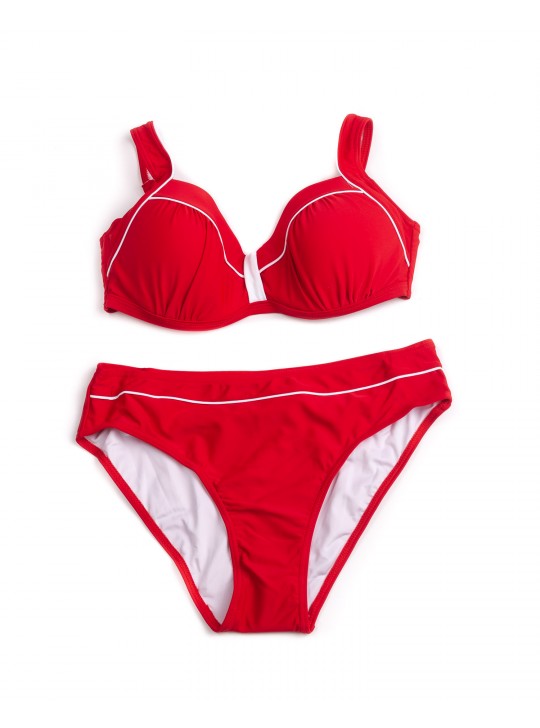 Купальник роздільний формовий чашка Teres 21211 червоний 1055-2