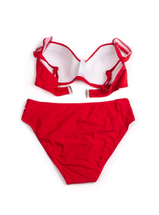 Купальник роздільний формовий чашка Teres 21211 червоний 1055-2