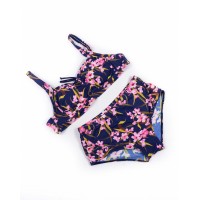 Купальник роздільний м'яка чашка з поролоновою вставкою Samegame 619 чашка С синій з рожевим 1011-6