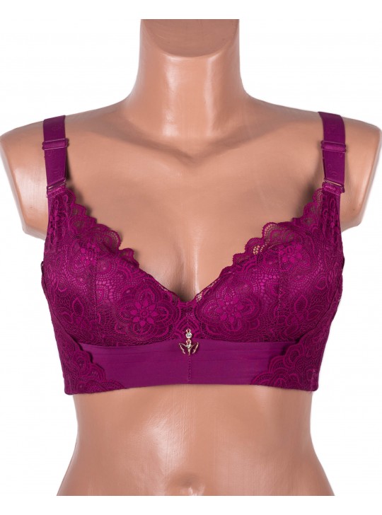Бюстгальтер без кісточок формова чашка з широкою спинкою Люся 8126 марсала 5438-4