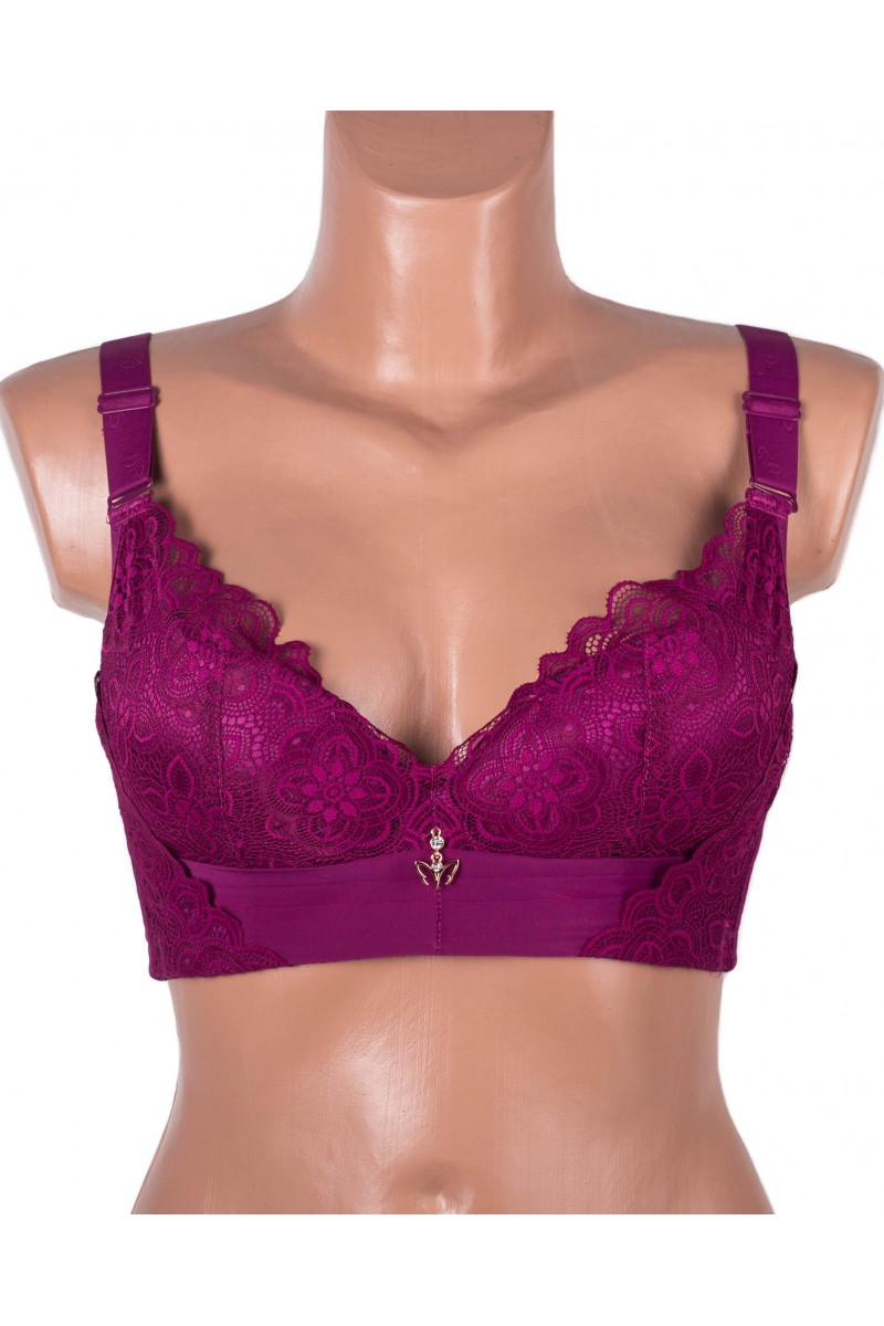 Бюстгальтер без кісточок формова чашка з широкою спинкою Люся 8126 марсала 5438-4