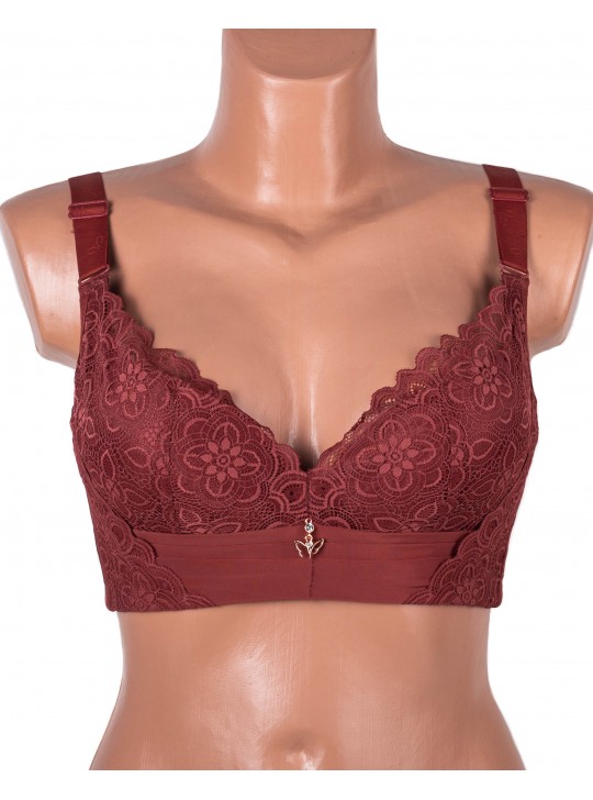 Бюстгальтер без кісточок формова чашка з широкою спинкою Люся 8126 коричневий 5438-5