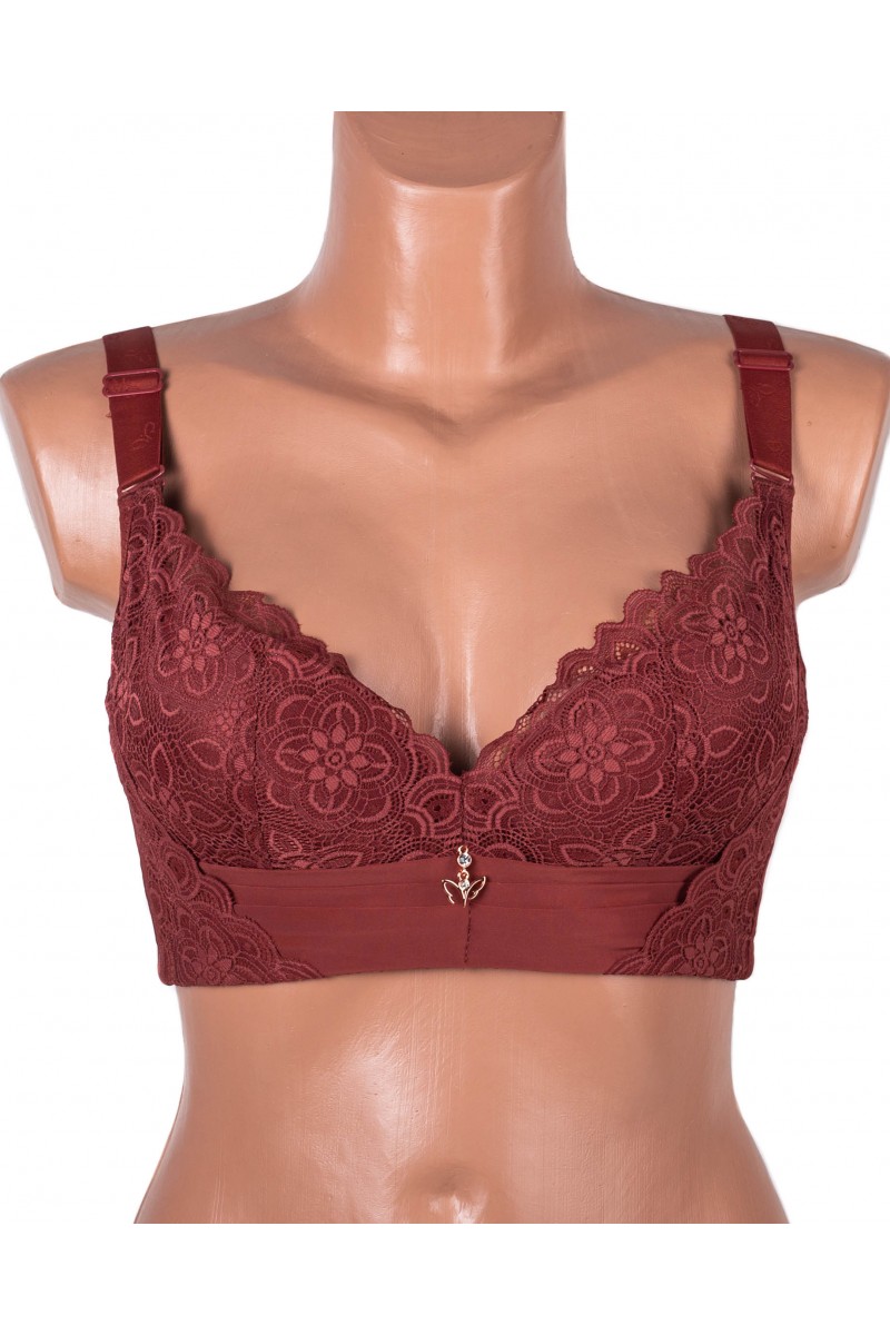 Бюстгальтер без кісточок формова чашка з широкою спинкою Люся 8126 коричневий 5438-5